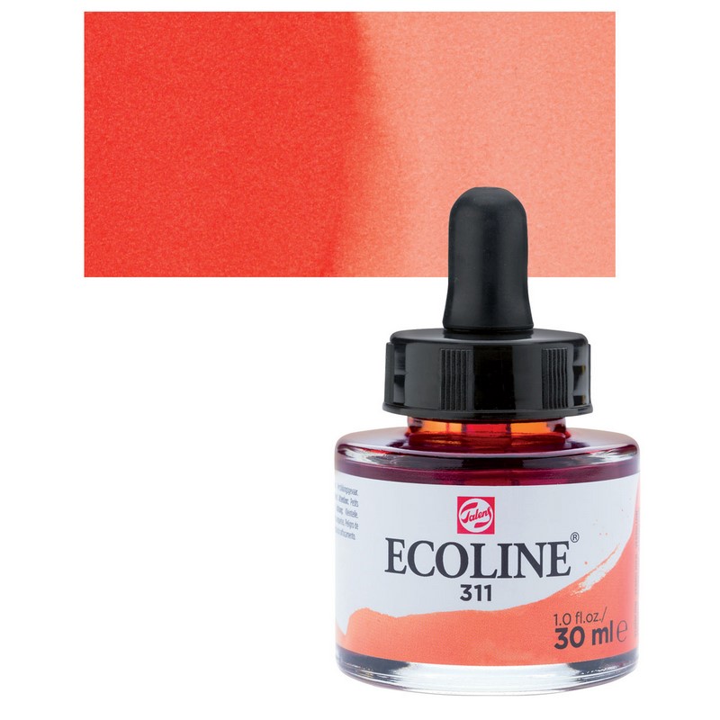 ROYAL TALENS Akvarelový ECOLINE Aquarell Ink 30ml, 311 vermilion