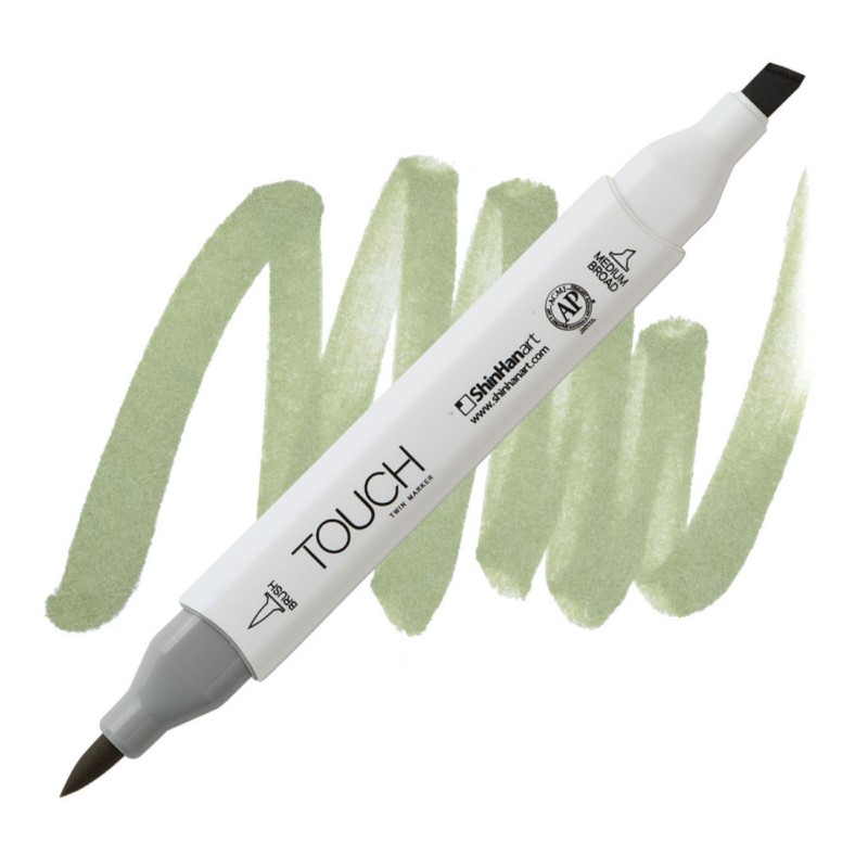Lihová fixa TOUCH oboustranná Brush & Chisel, GY232 Grayish green pale