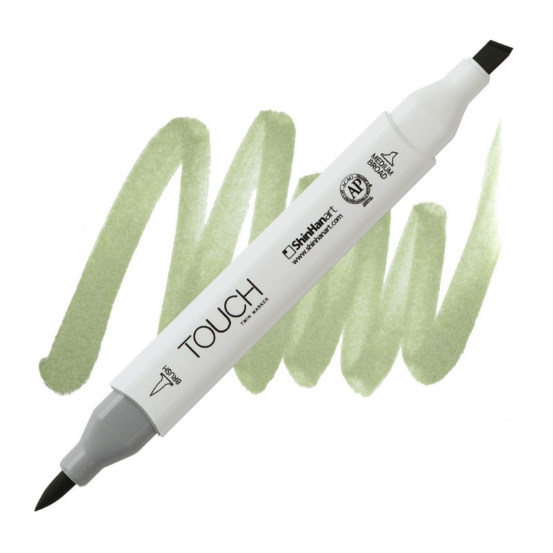 Lihová fixa TOUCH oboustranná Brush & Chisel, GY233 Grayish olive green