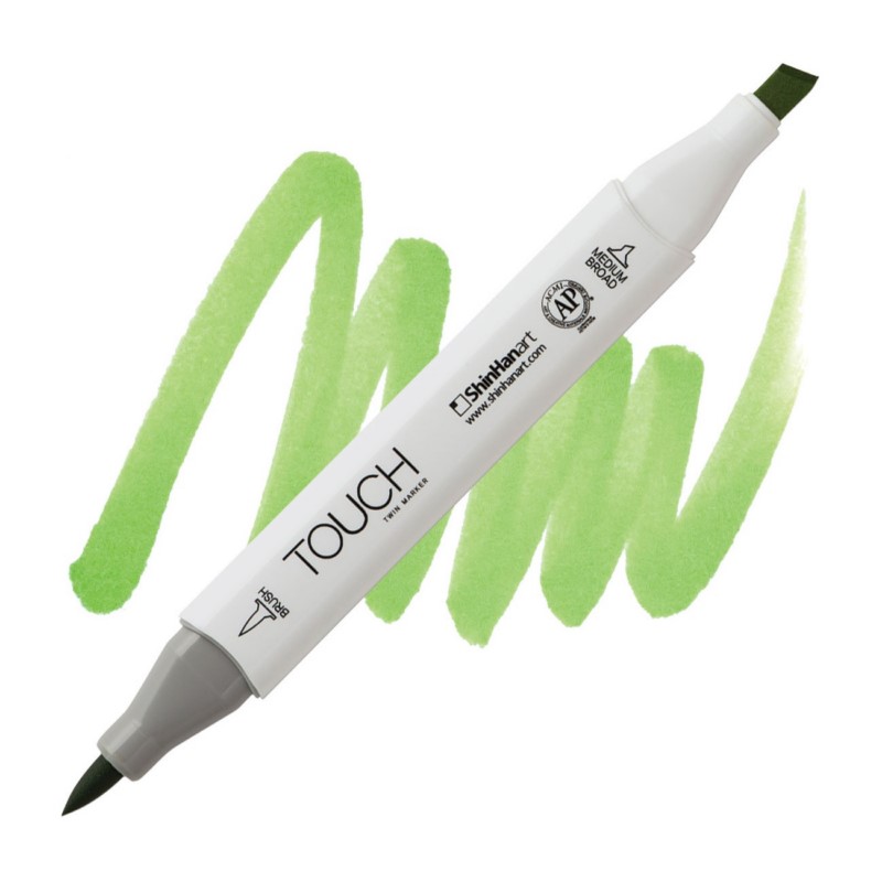 Lihová fixa TOUCH oboustranná Brush & Chisel, GY234 Leaf green