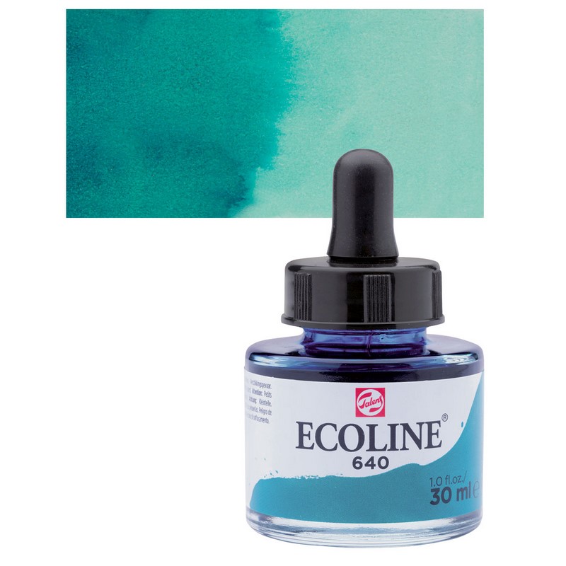 ROYAL TALENS Akvarelový ECOLINE Aquarell Ink 30ml, 640 bluish green