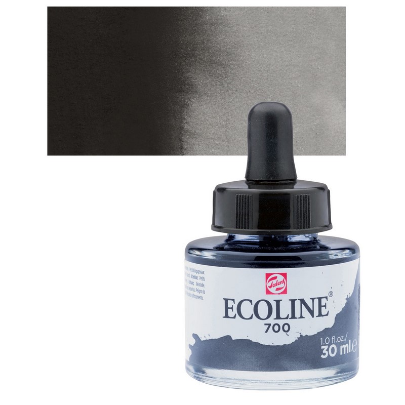 ROYAL TALENS Akvarelový ECOLINE Aquarell Ink 30ml, 700 black