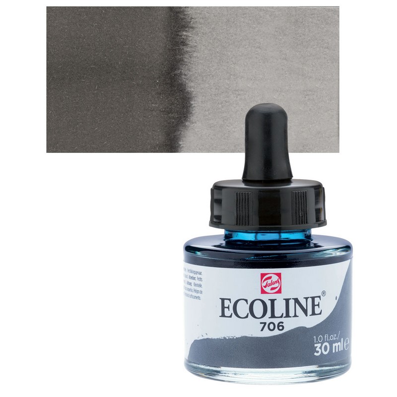 ROYAL TALENS Akvarelový ECOLINE Aquarell Ink 30ml, 706 deep grey