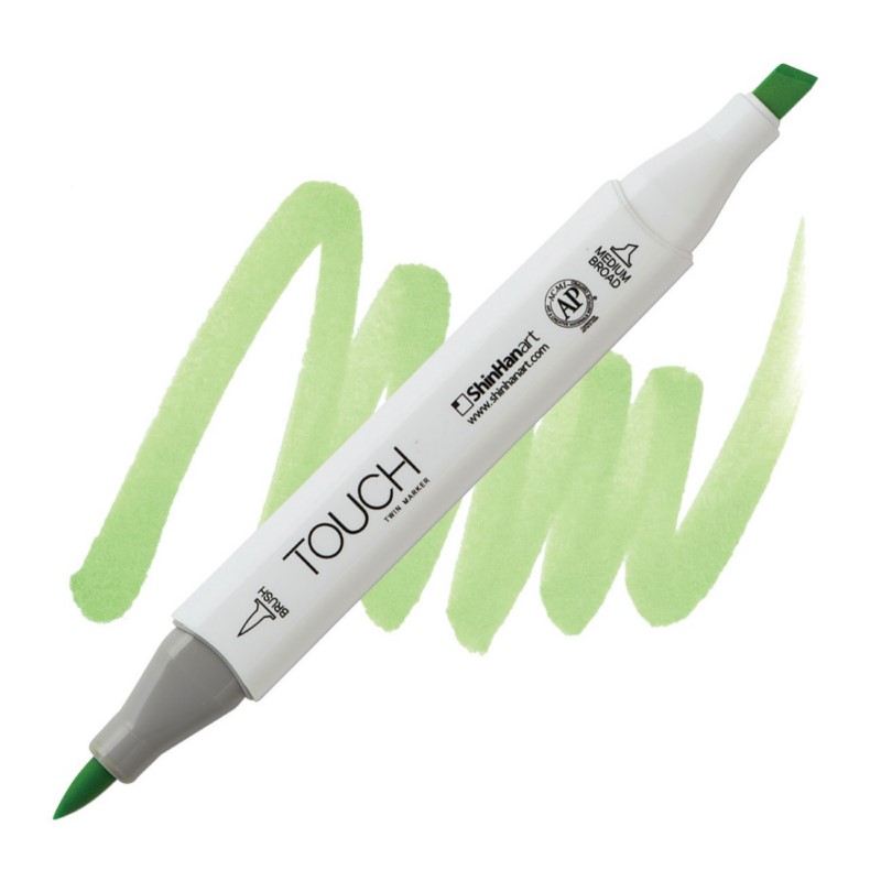 Lihová fixa TOUCH oboustranná Brush & Chisel, GY236 Spring green