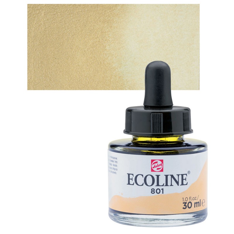 ROYAL TALENS Akvarelový ECOLINE Aquarell Ink 30ml, 801 gold