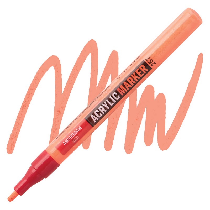 AMSTERDAM Acrylic Marker 2mm, 257 reflex orange
