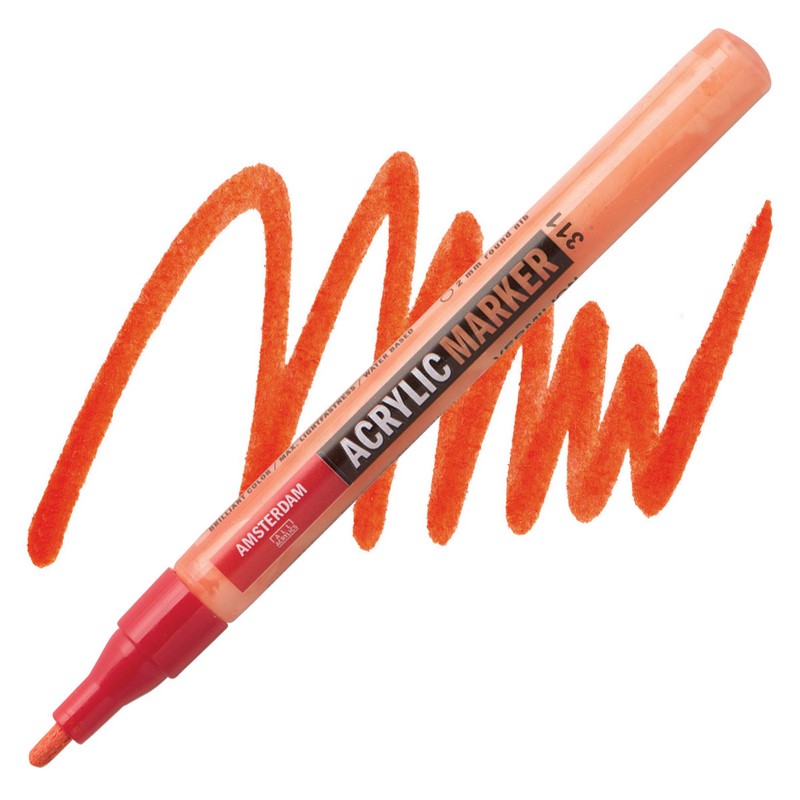 AMSTERDAM Acrylic Marker 2mm, 311 vermilion
