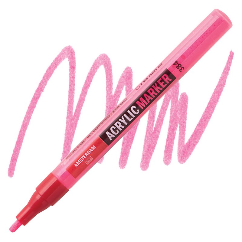 AMSTERDAM Acrylic Marker 2mm, 384 reflex rose