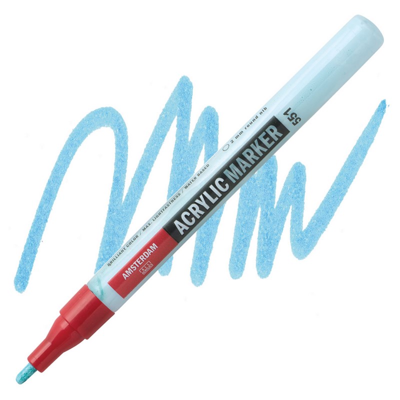 AMSTERDAM Acrylic Marker 2mm, 551 sky blue light