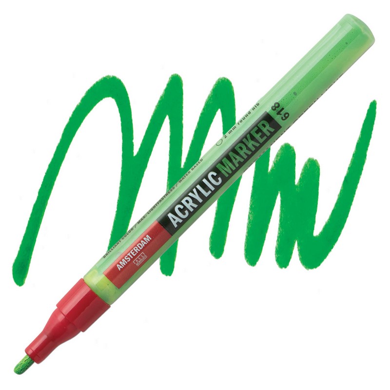 AMSTERDAM Acrylic Marker 2mm, 618 permanent green light