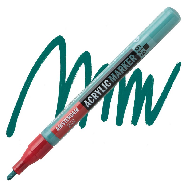 AMSTERDAM Acrylic Marker 2mm, 619 permanent green deep