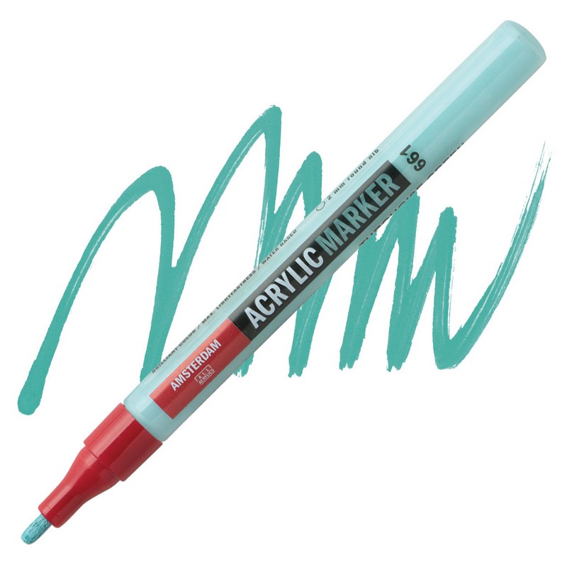 AMSTERDAM Acrylic Marker 2mm, 661 turquoise green