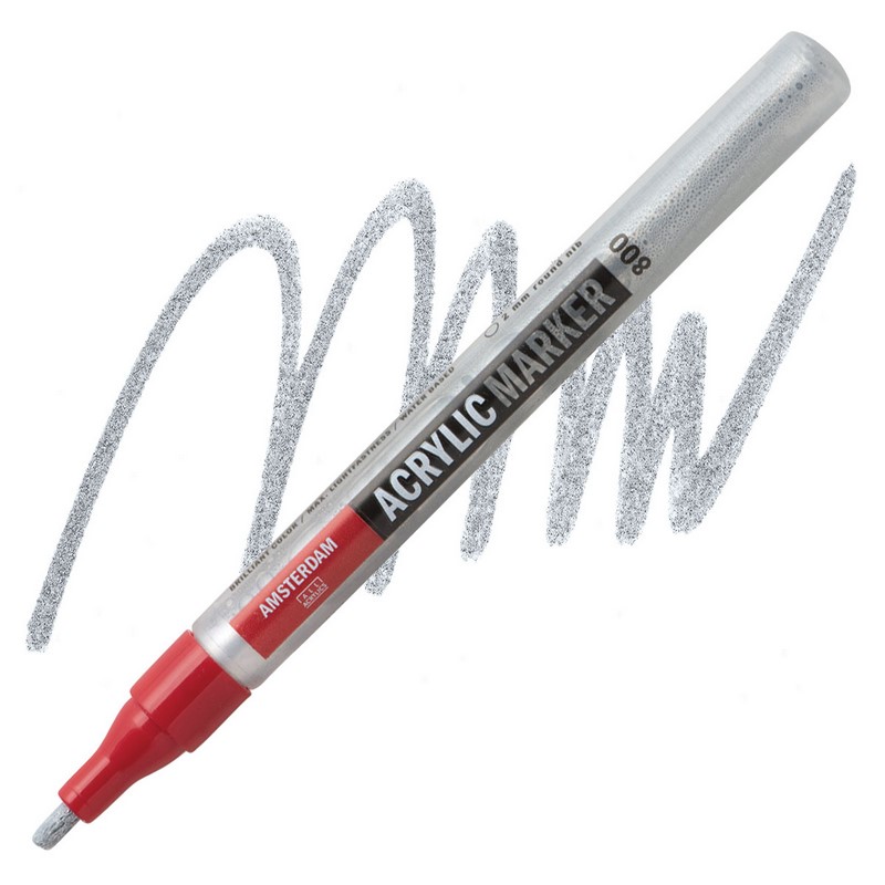 AMSTERDAM Acrylic Marker 2mm, 800 silver