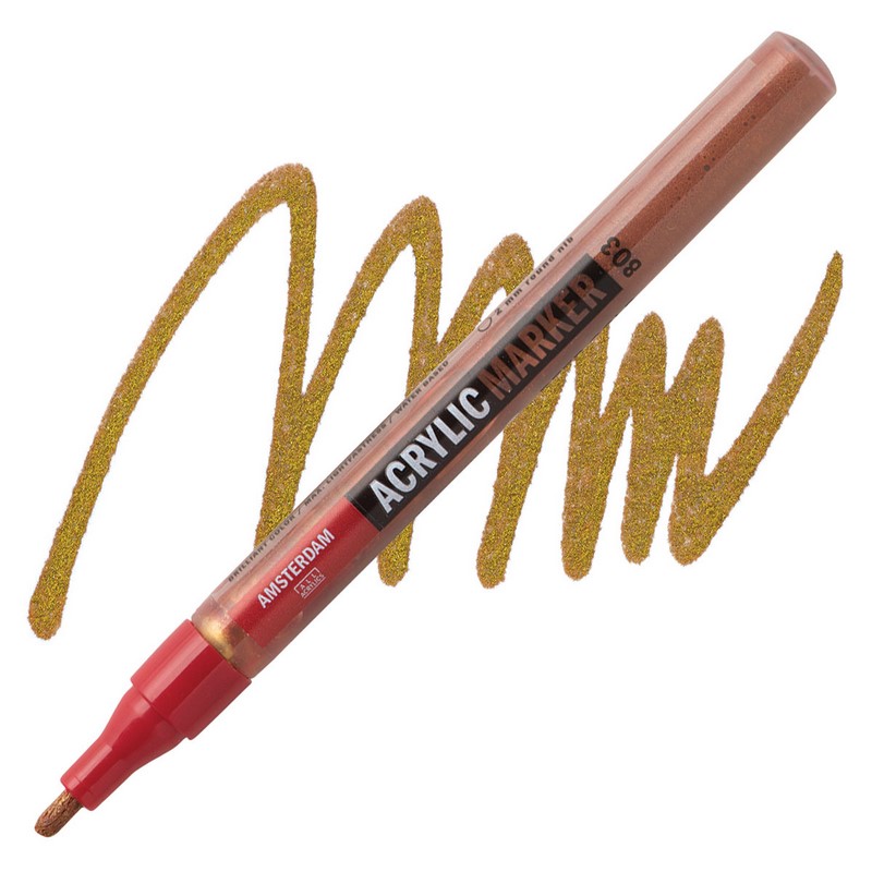 AMSTERDAM Acrylic Marker 2mm, 803 deep gold