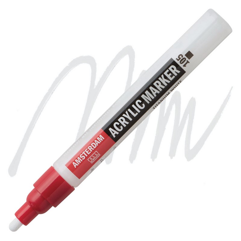 AMSTERDAM Acrylic Marker 4mm, 105 titanium white