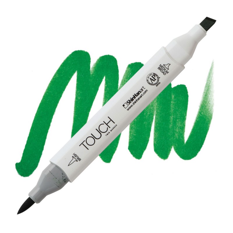 Lihová fixa TOUCH oboustranná Brush & Chisel, G243 Green deep