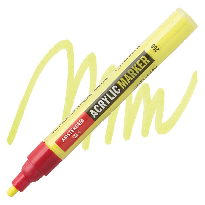 AMSTERDAM Acrylic Marker 4mm, 256 reflex yellow