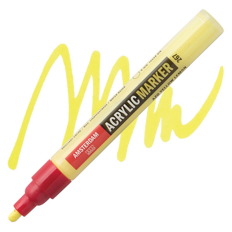 AMSTERDAM Acrylic Marker 4mm, 267 azo yellow lemon