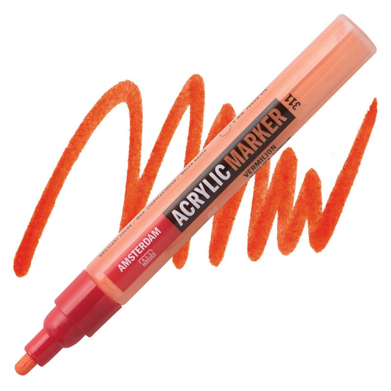 AMSTERDAM Acrylic Marker 4mm, 311 vermilion
