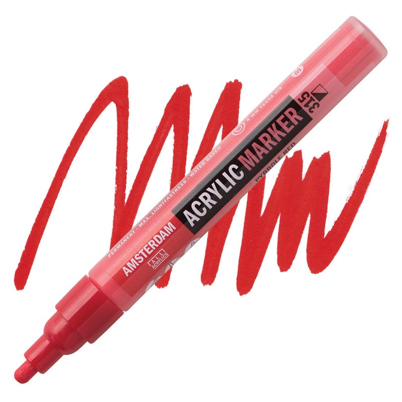 AMSTERDAM Acrylic Marker 4mm, 315 pyrrole red