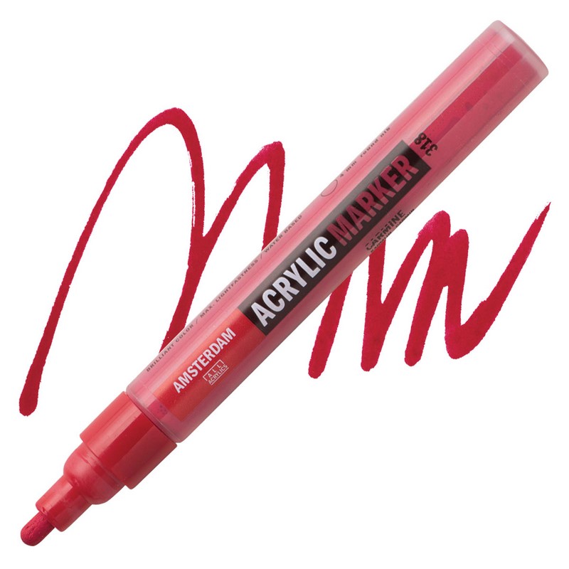 AMSTERDAM Acrylic Marker 4mm, 318 carmine