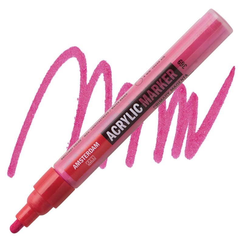 AMSTERDAM Acrylic Marker 4mm, 369 primary magenta