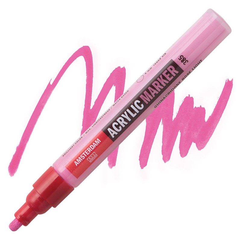AMSTERDAM Acrylic Marker 4mm, 385 quinacridone rose light