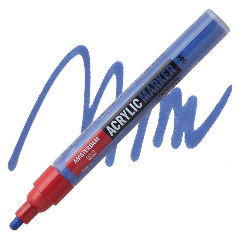 AMSTERDAM Acrylic Marker 4mm, 504 ultramarine