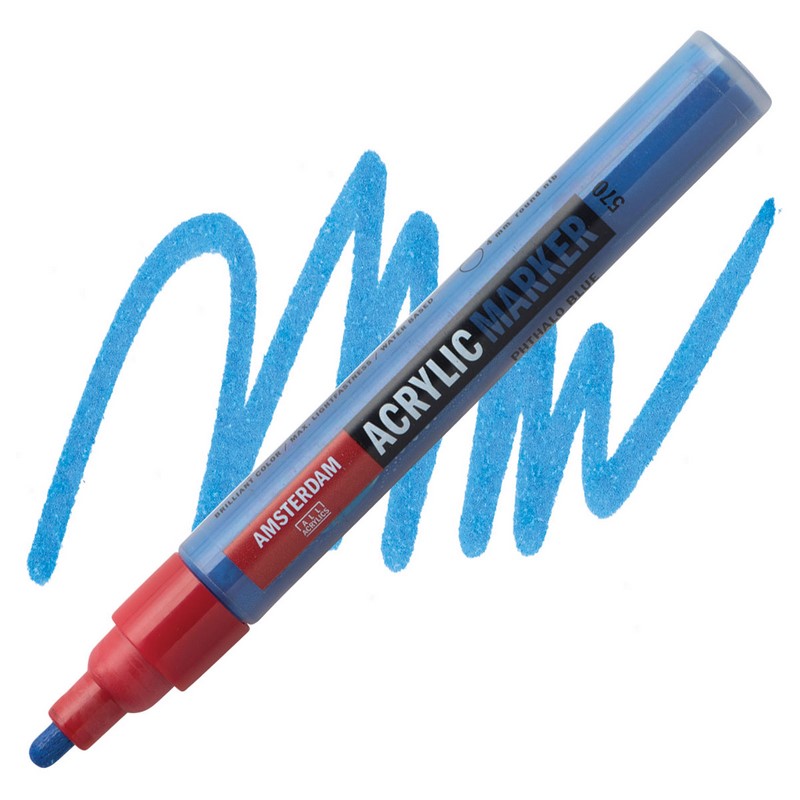 AMSTERDAM Acrylic Marker 4mm, 570 phthalo blue