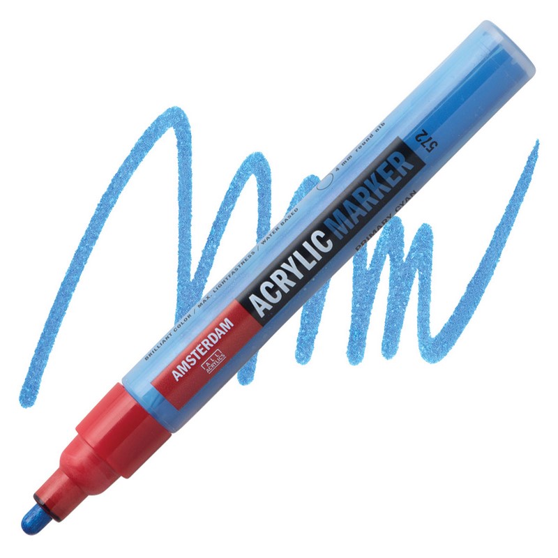 AMSTERDAM Acrylic Marker 4mm, 572 primary cyan