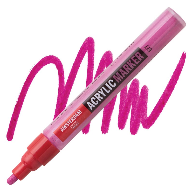 AMSTERDAM Acrylic Marker 4mm, 577 permanent red violet light