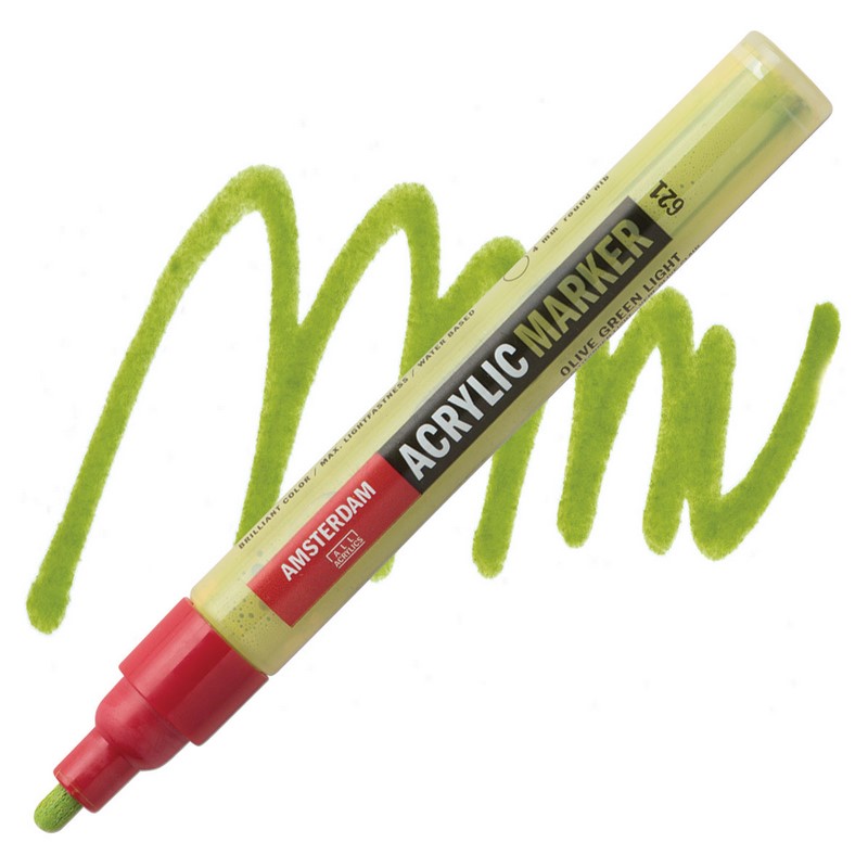 AMSTERDAM Acrylic Marker 4mm, 621 olive green light
