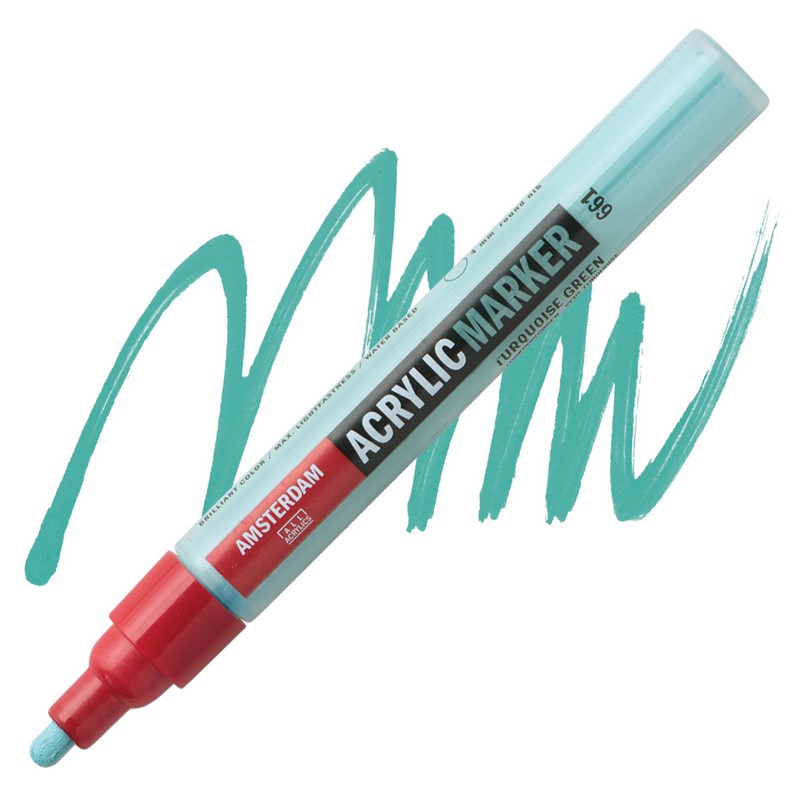 AMSTERDAM Acrylic Marker 4mm, 661 turquoise green