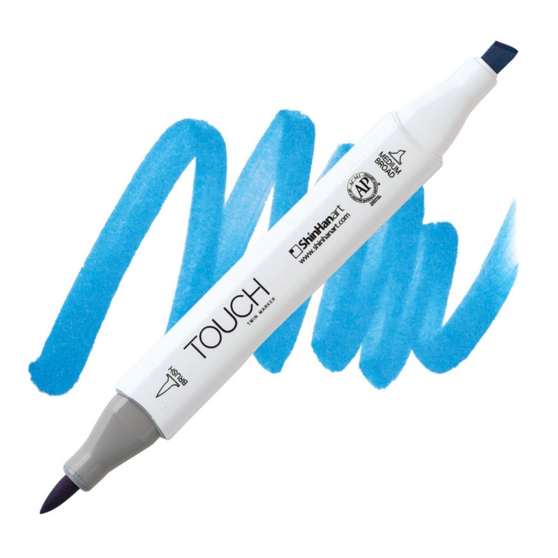 Lihová fixa TOUCH oboustranná Brush & Chisel, B263 Peacock blue