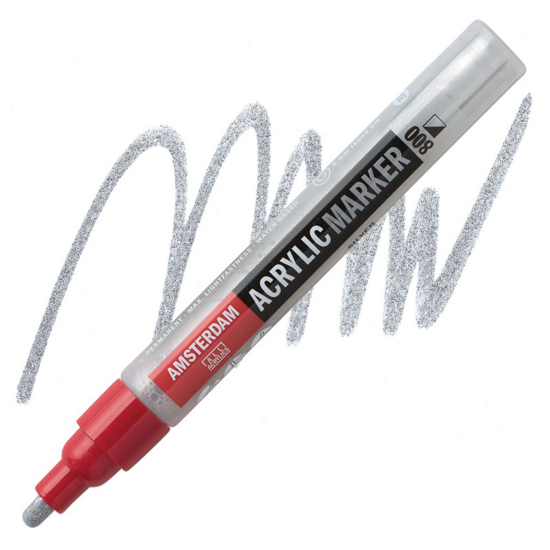 AMSTERDAM Acrylic Marker 4mm, 800 silver