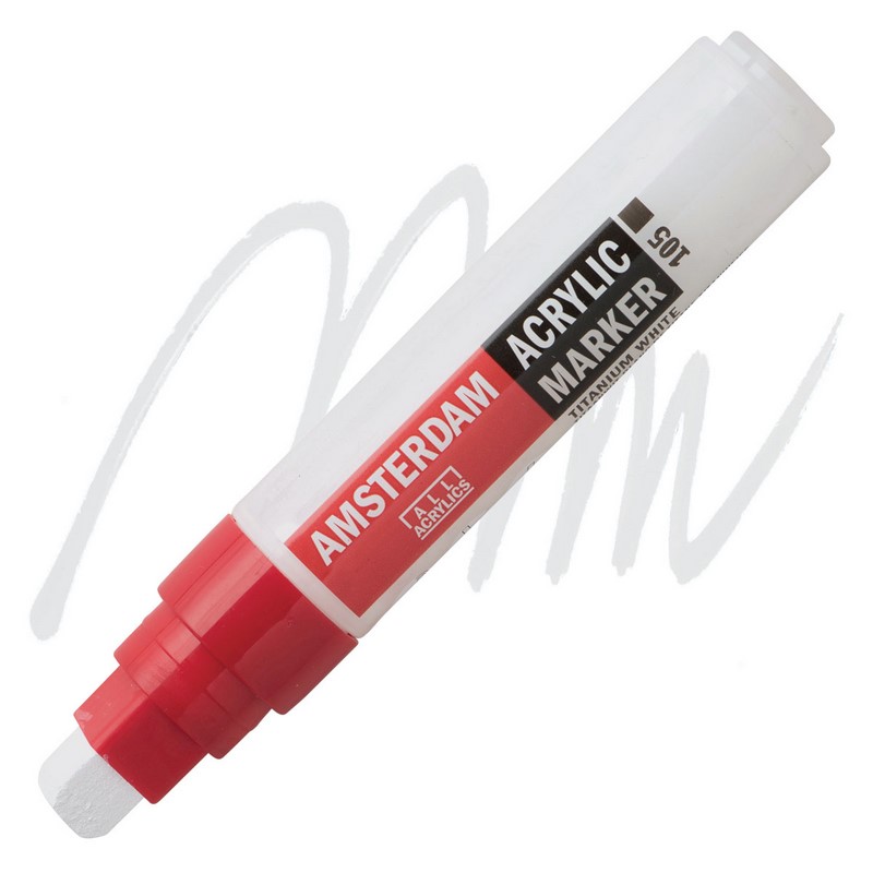 AMSTERDAM Acrylic Marker 15mm, 105 titanium white