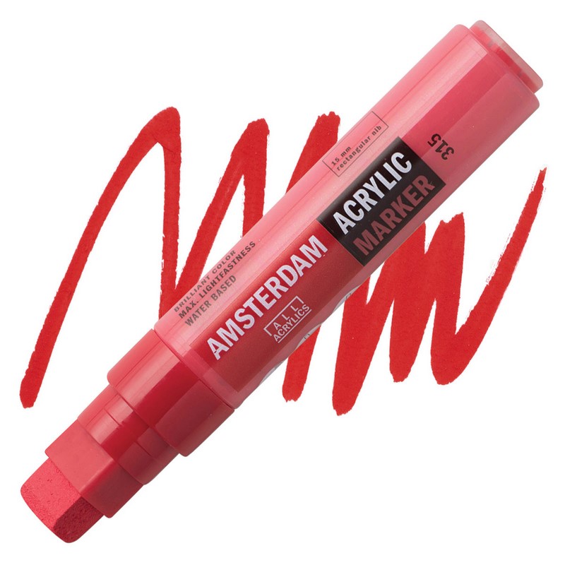 AMSTERDAM Acrylic Marker 15mm, 315 pyrrole red
