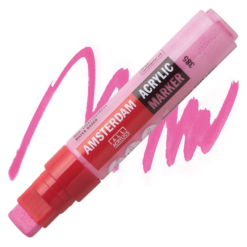 AMSTERDAM Acrylic Marker 15mm, 385 quinacridone rose light