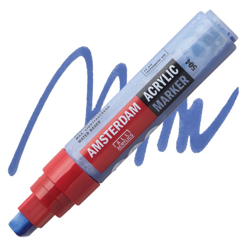 AMSTERDAM Acrylic Marker 15mm, 504 ultramarine