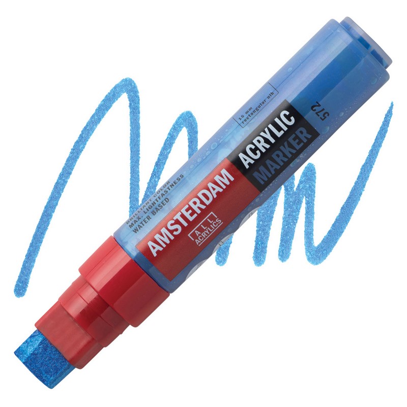 AMSTERDAM Acrylic Marker 15mm, 572 primary cyan