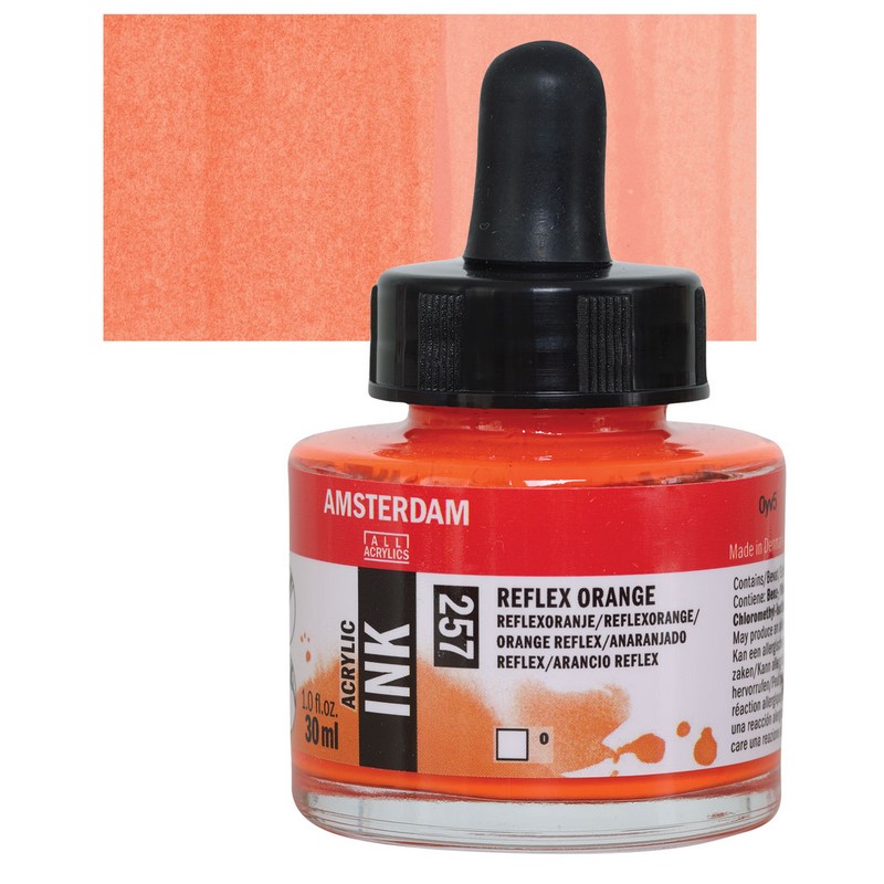 AMSTERDAM Acrylic Ink 30ml, 257 reflex orange