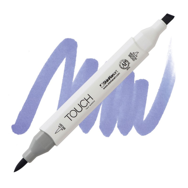 Lihová fixa TOUCH oboustranná Brush & Chisel, PB273 Blue berry