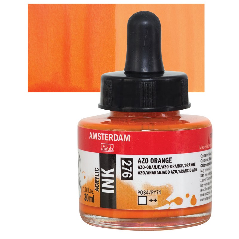 AMSTERDAM Acrylic Ink 30ml, 276 azo orange