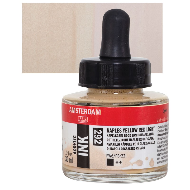 AMSTERDAM Acrylic Ink 30ml, 292 naples yellow red light