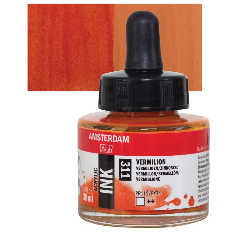 AMSTERDAM Acrylic Ink 30ml, 311 vermilion