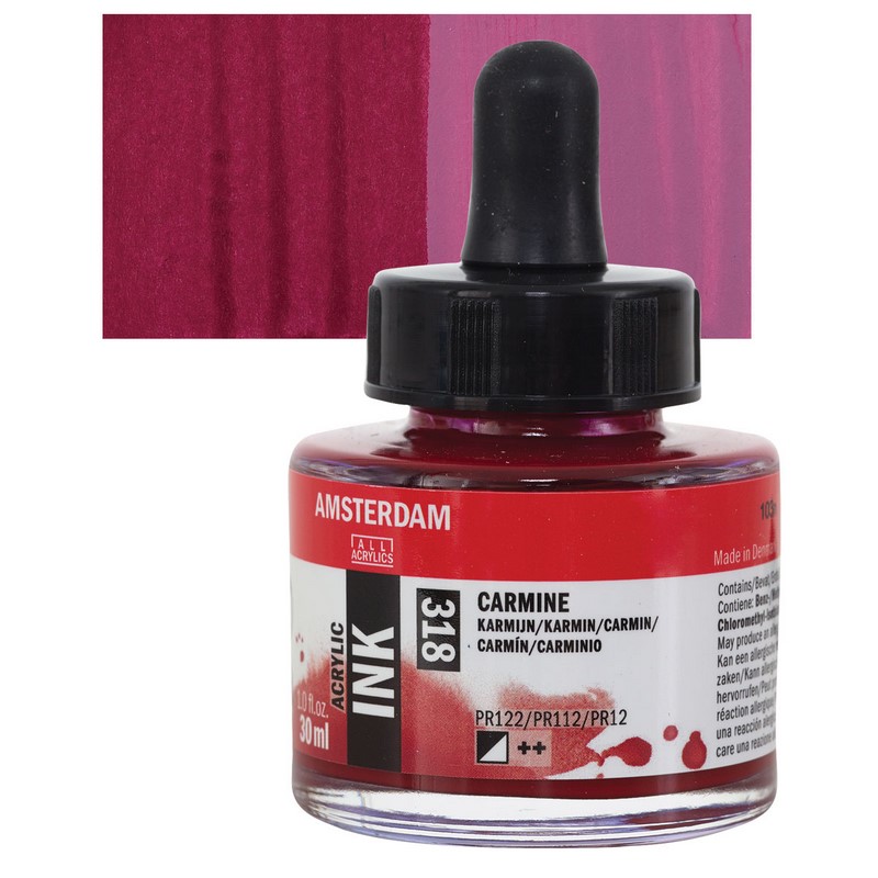 AMSTERDAM Acrylic Ink 30ml, 318 carmine