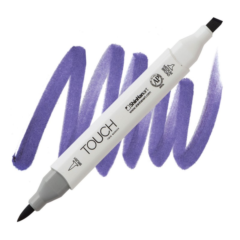 Lihová fixa TOUCH oboustranná Brush & Chisel, PB274 Violet dark