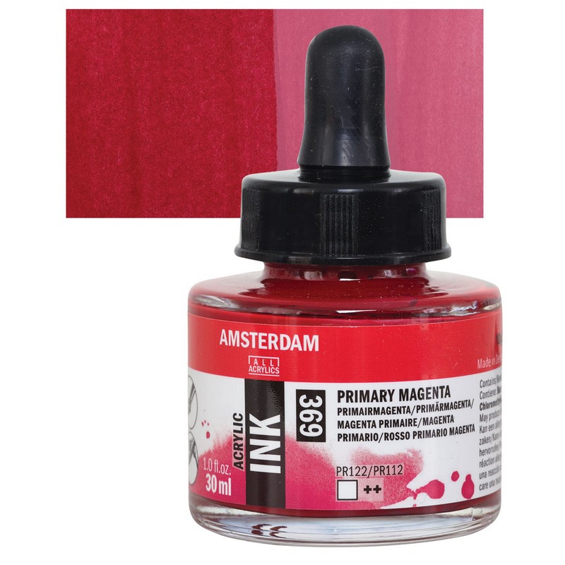 AMSTERDAM Acrylic Ink 30ml, 369 primary magenta