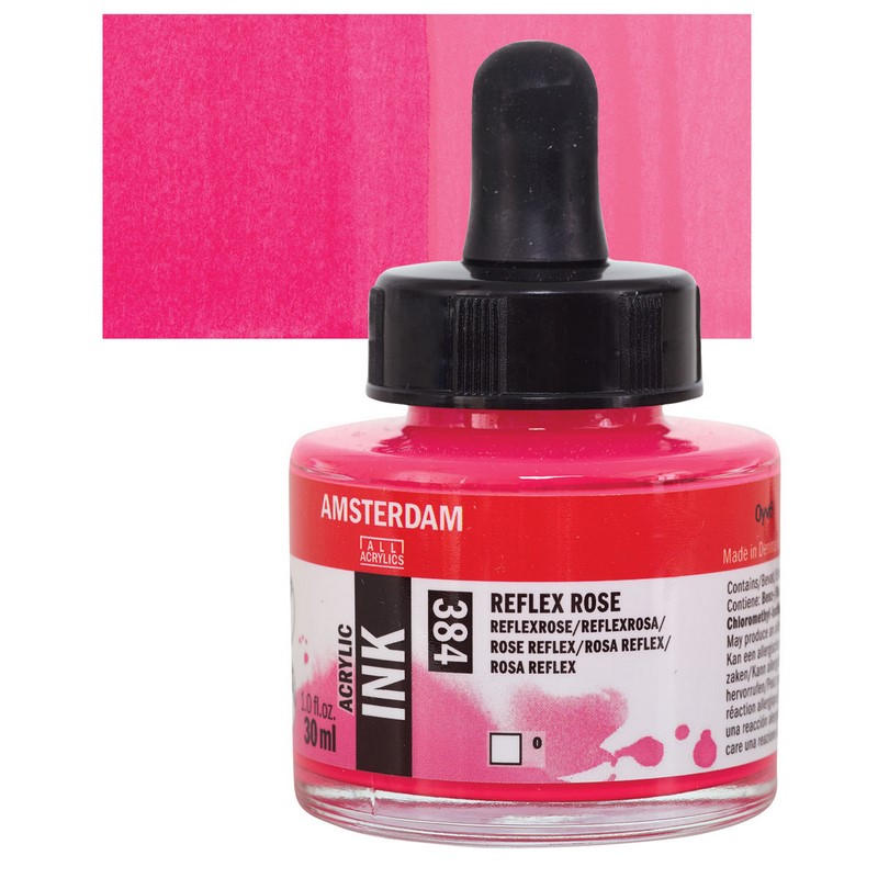AMSTERDAM Acrylic Ink 30ml, 384 reflex rose