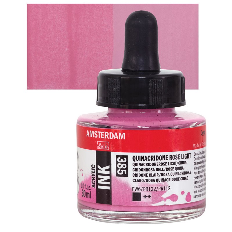 AMSTERDAM Acrylic Ink 30ml, 385 quinacridone rose light